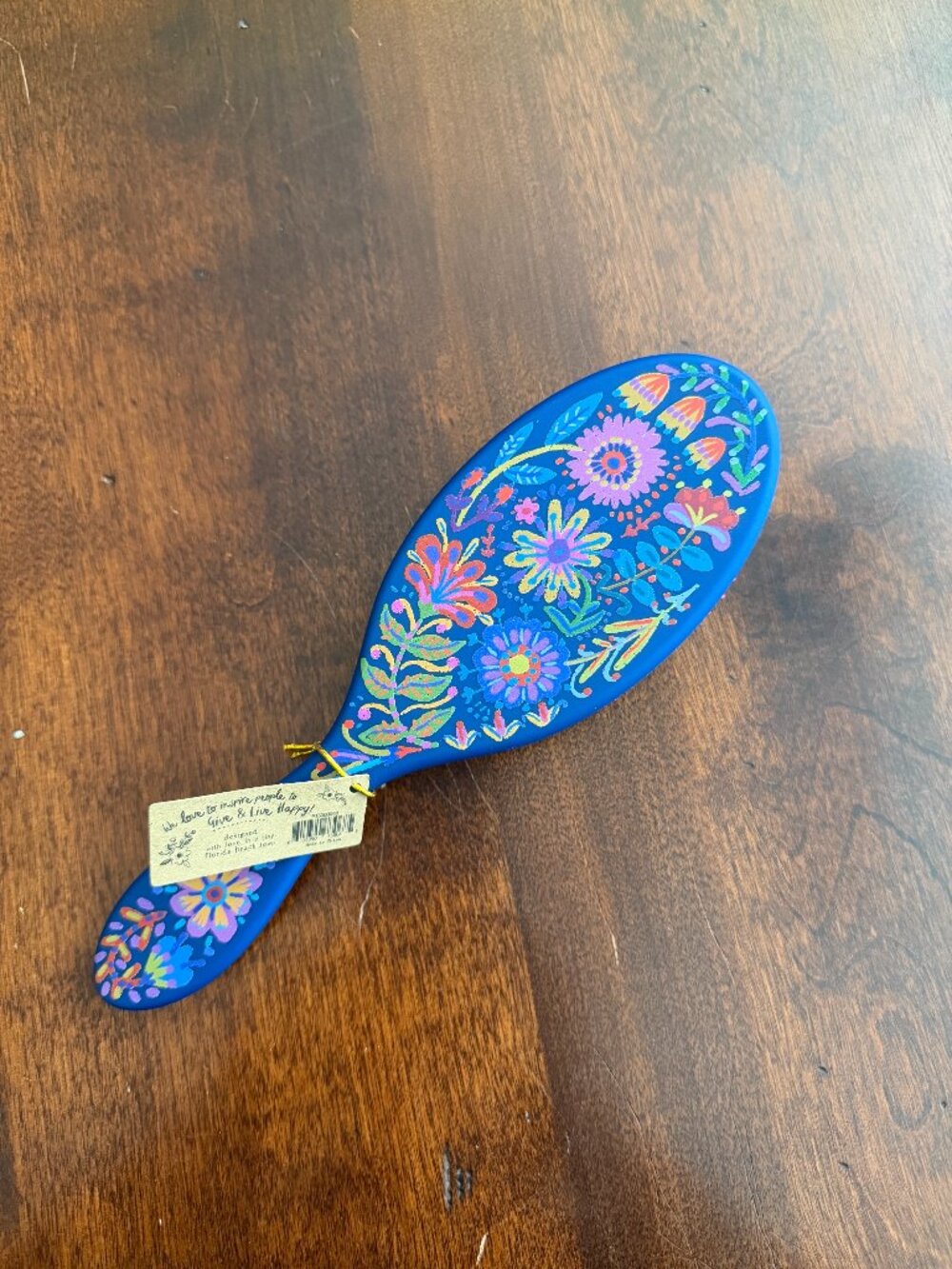 NWT Natural Life Wet / Dry Detangling Hairbrush - Blue